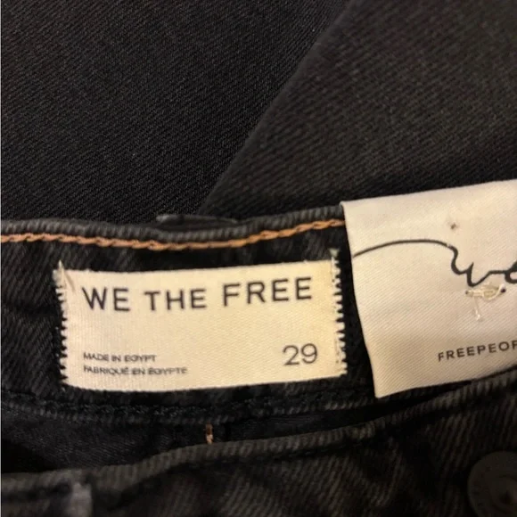 Free People We the Free Palmer Cuffed Jeans in Outer Space (Black) Size 29. NWT - Picture 8 of 12